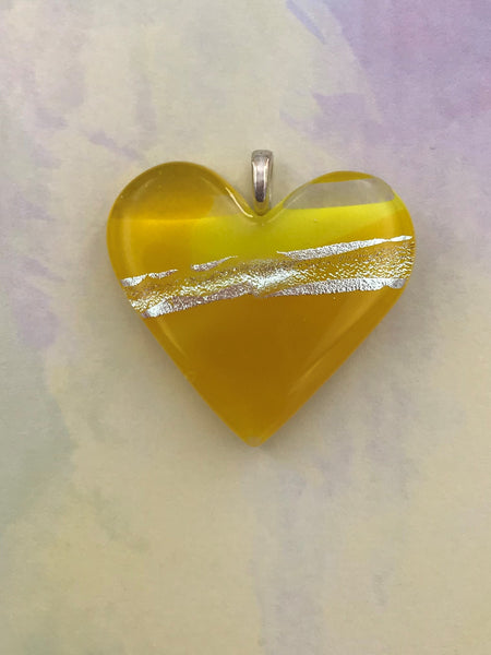 Yellow Heart Pendant -1004