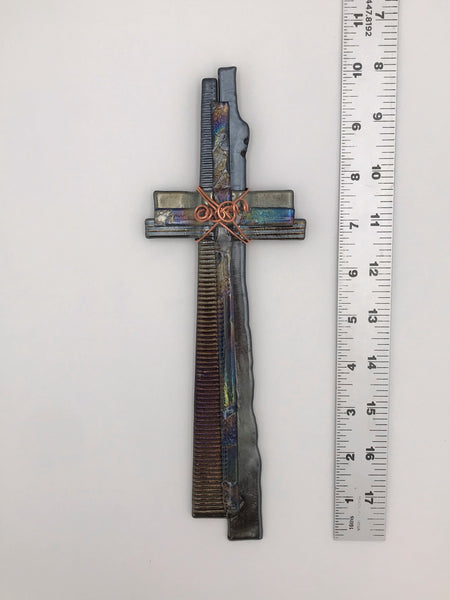 Fused Glass Cross - 502
