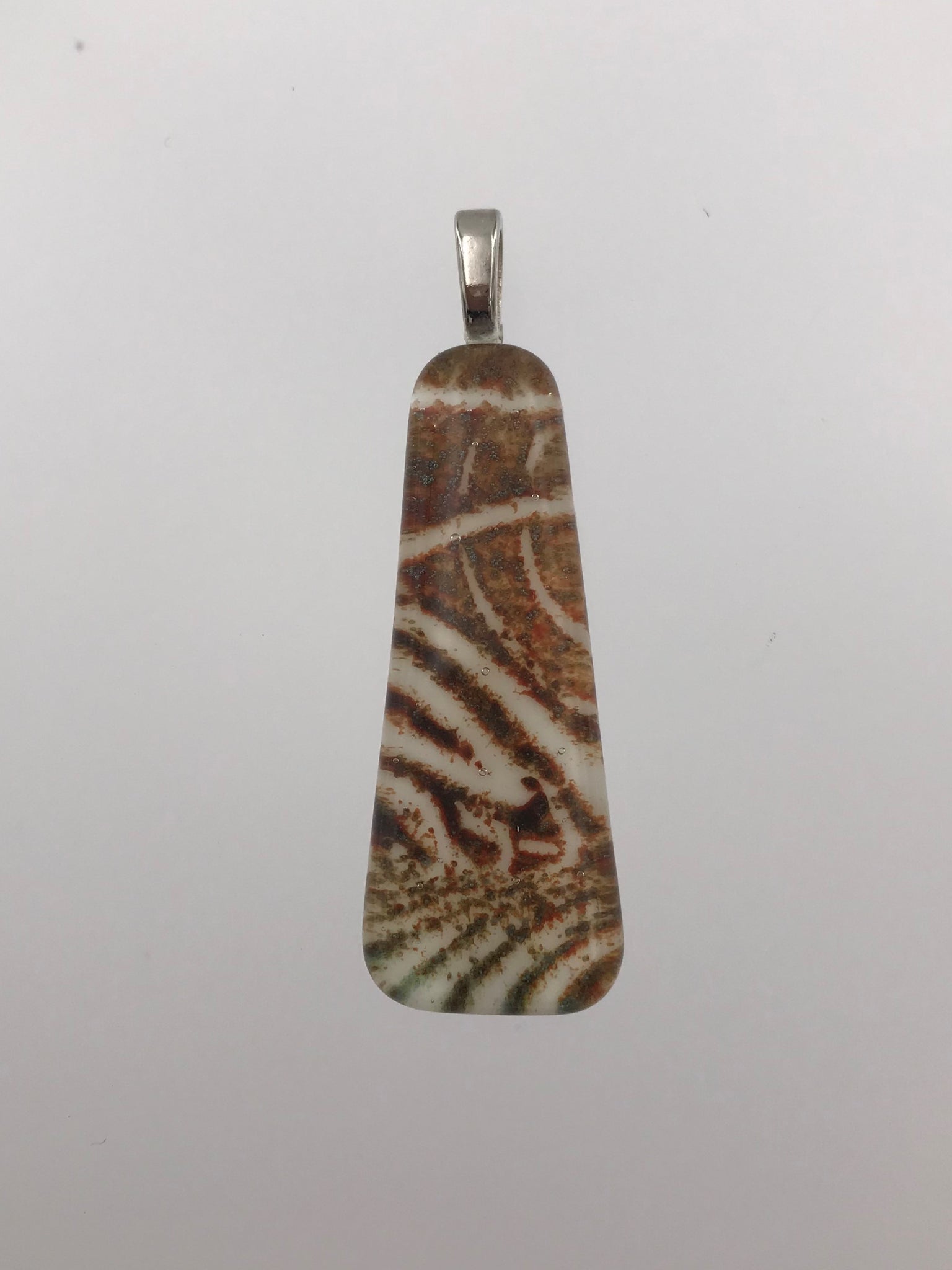 Feathered Glass Pendant - 1016