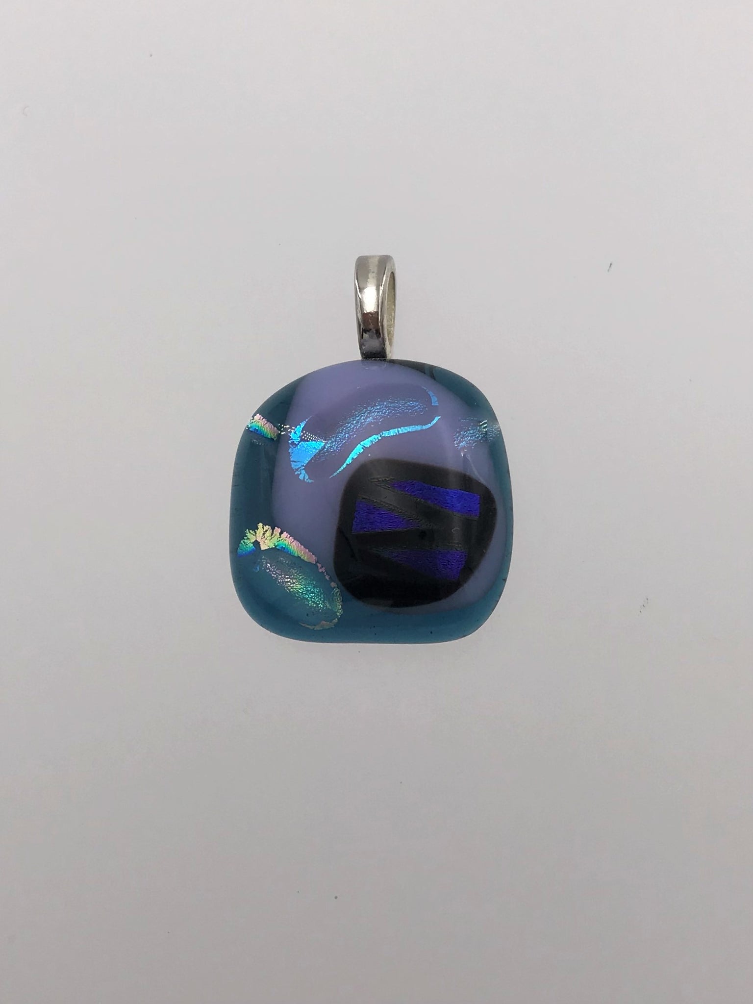 Funky Blue Glass Pendant - 1019