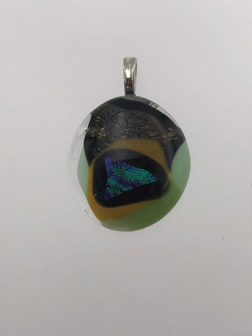 Round Glass Pendant - 1025