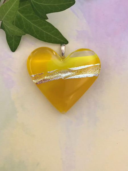 Yellow Heart Pendant -1004