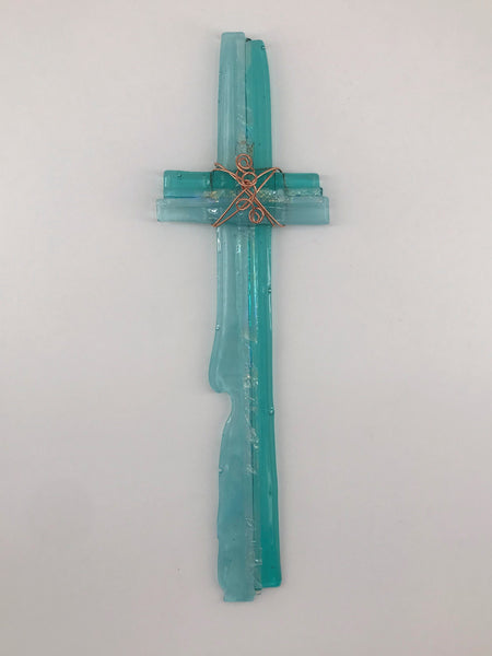 Fused Glass Cross - 409